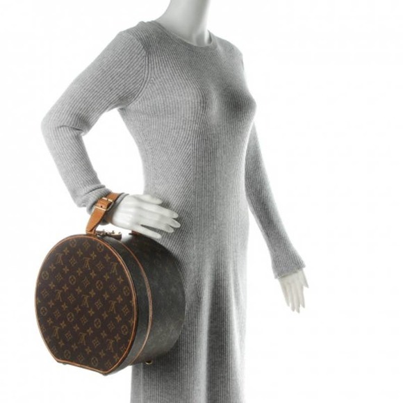 Louis Vuitton Hat Box 30 bag Boite Chapeau vintage monogram LV trunk New Leather - Picture 3 of 14